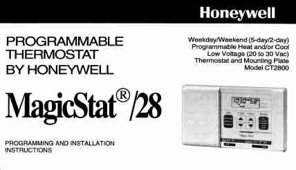HONEYWELL MAGICSTAT-28 CT2800-page_pdf